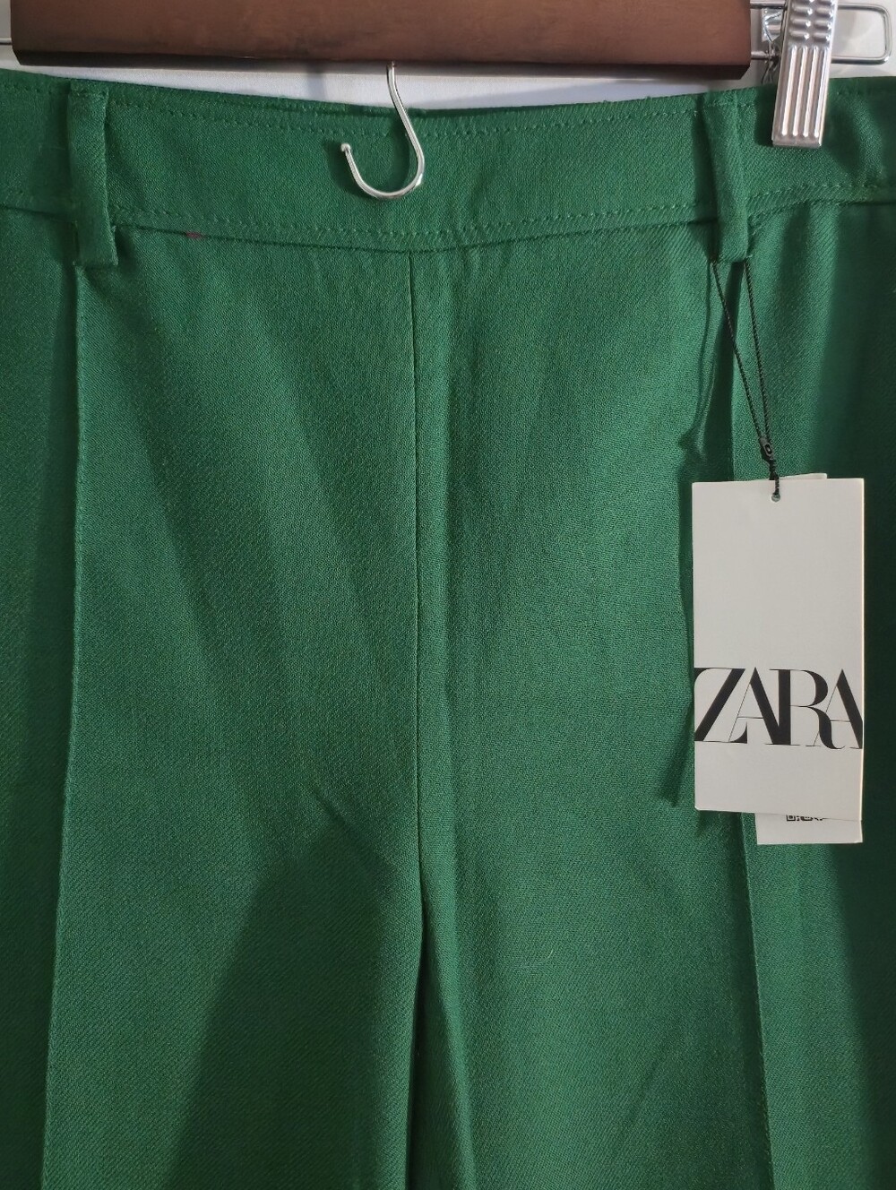 ZARA Emerald Green Trousers - Picture 7 of 8